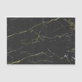 Schwarz-Gold-Marmor Seidenpapier