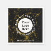 Schwarz-Gold-Marmor Serviette (Vorderseite)