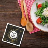 Schwarz-Gold-Marmor Serviette