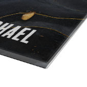 Schwarz-Gold-Marmor-Textur Personalisiert Schneidebrett (Ecke)