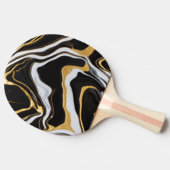 Schwarz-Gold-Marmor Tischtennis Schläger (Seitenansicht)