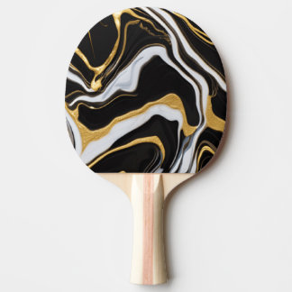 Schwarz-Gold-Marmor Tischtennis Schläger