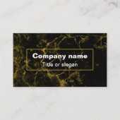 Schwarz-Gold-Marmor Visitenkarte (Vorderseite)