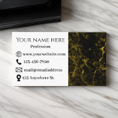 Schwarz-Gold-Marmor Visitenkarte