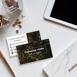 Schwarz-Gold-Marmor Visitenkarte