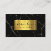 Schwarz-Gold-Marmor Visitenkarte (Vorderseite)