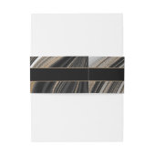 Schwarz-Gold-Marmorhochzeit Einladungsbanderole (Rückseitenbeispiel)