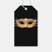 Schwarz-Gold-Masquerade Geschenkanhänger (Rückseite)