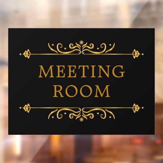 Schwarz-Gold-Minimal-Türklammer Fensteraufkleber (Blatt 2)