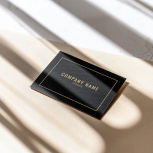Schwarz-gold minimalistischer Profi Visitenkarte