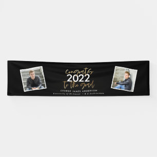 Schwarz + Gold, modernes Drehbuch, Multi-Foto-Absc Banner
