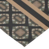 Schwarz & Gold Modernes, klassisches Monogramm-Mus Tischdecke (Schrägansicht)