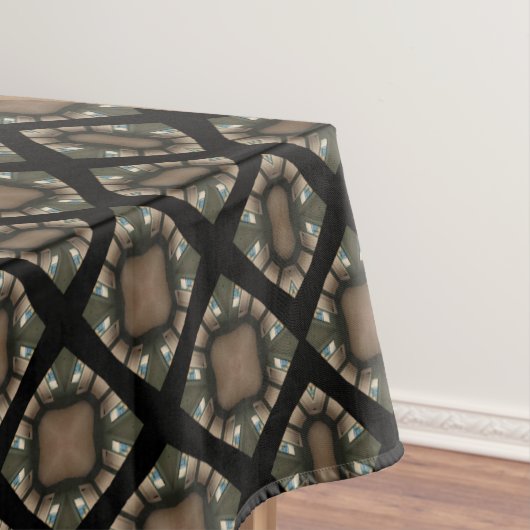 Schwarz & Gold Modernes, klassisches Monogramm-Mus Tischdecke (Beispiel)