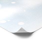 Schwarz-Gold Mongram Winterhochzeit Willkommen Poster (Ecke)