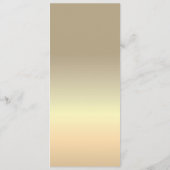 Schwarz-Gold-Monogramm-Hochzeit Menükarte (Rückseite)