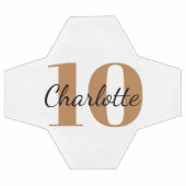 Schwarz-Gold-Monogramm-Initialnummer Fußball (Flach)