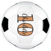 Schwarz-Gold-Monogramm-Initialnummer Fußball (Gedreht)