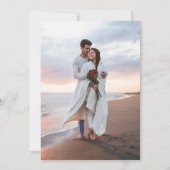 Schwarz-Gold-Monogramm | Minimalistisches Hochzeit Einladung (Rückseite)