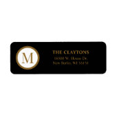 Schwarz-Gold-Monogramm mit zentralem Siegel (Vorne)