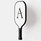 Schwarz-Gold-Monogramm Pickleball Schläger (Links)