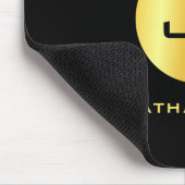Schwarz-Gold-Monogramm-Vorlage Mousepad (Ecke)
