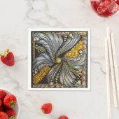 Schwarz-Gold-Mosaik Serviette (Beispiel)