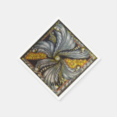 Schwarz-Gold-Mosaik Serviette (Ecke)