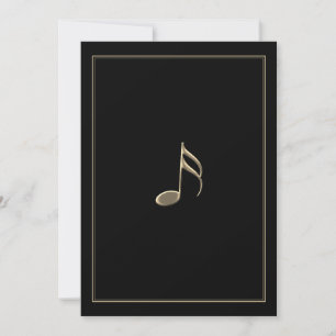Schwarz-Gold-Musik-Border-Note-Karte Karte
