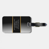 Schwarz/Gold-Musiknote Gepäckanhänger (Rückseite horizontal)