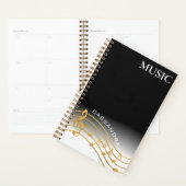 Schwarz/Gold-Musiknote Planer (Anzeige)