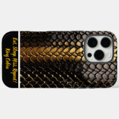 Schwarz-Gold-Muster einer Schlange Case-Mate iPhone Hülle (Rückseite (Horizontal))