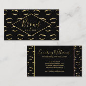 Schwarz/Gold-Muster für Brows und Lashes Visitenkarte (Vorne/Hinten)