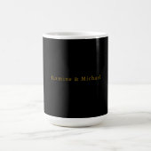 Schwarz/Gold Niedlicher Minimalistischer Name Kaffeetasse (Mittel)