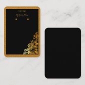 Schwarz-Gold-Ohrring-Karte von René Visitenkarte (Vorne/Hinten)