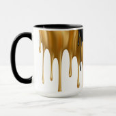 Schwarz-Gold-Paint-Tropfen Tasse (Links)