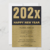 Schwarz-Gold-Party Einladung (Vorderseite)