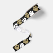 Schwarz-Gold-Pawprint Ripsband (Rückseite)