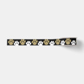 Schwarz-Gold-Pawprint Ripsband (Vorderseite)