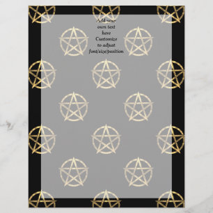 Schwarz-Gold-Pentagramm