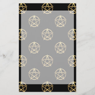 Schwarz-Gold-Pentagramm