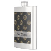 Schwarz-Gold-Pentagramm Flachmann (Links)