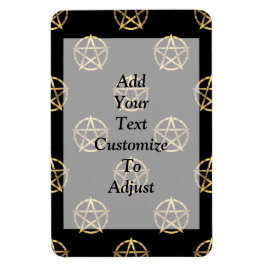 Schwarz-Gold-Pentagramm Magnet