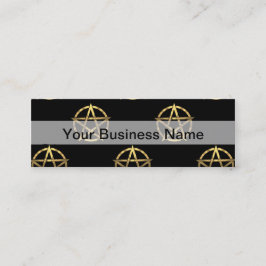 Schwarz-Gold-Pentagramm Mini Visitenkarte