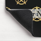 Schwarz-Gold-Pentagramm Mousepad (Ecke)