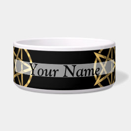 Schwarz-Gold-Pentagramm Napf