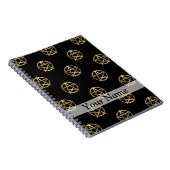 Schwarz-Gold-Pentagramm Notizblock (Rechte Seite)