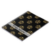 Schwarz-Gold-Pentagramm Notizblock (Linke Seite)