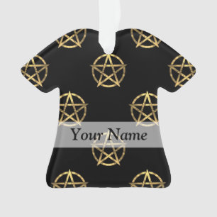 Schwarz-Gold-Pentagramm Ornament