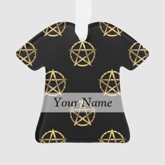Schwarz-Gold-Pentagramm Ornament (Vorderseite)