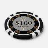 Schwarz-Gold-Pentagramm Pokerchips (Einzeln)